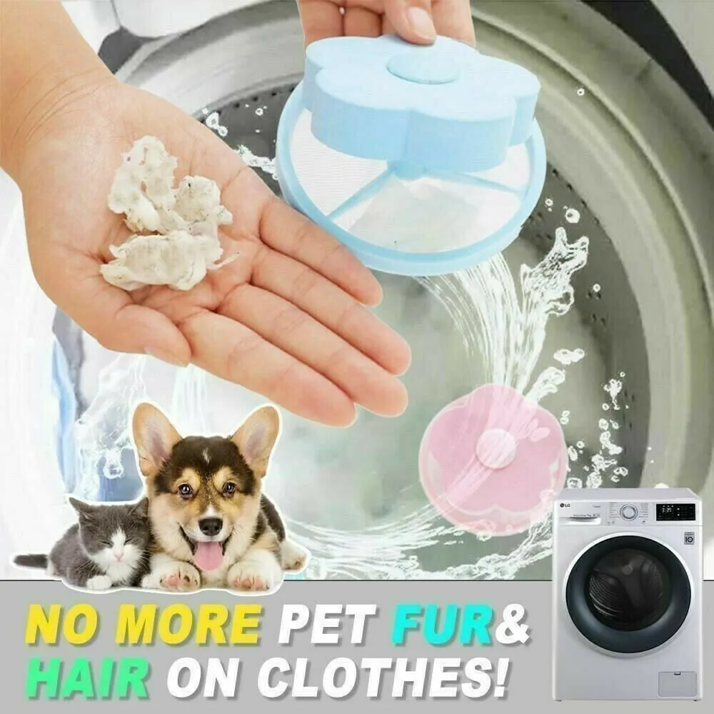 Floating Pet Fur Catcher — anti-sticky hair laundry tool